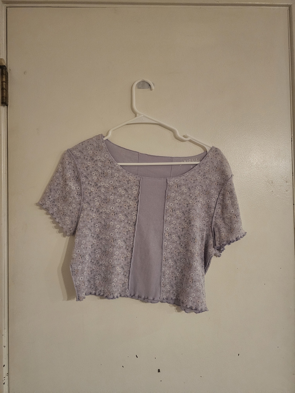 Aeropostale Lavender Floral Cropped Top